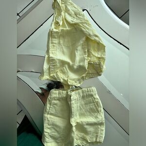 Janie & Jack pale yellow set